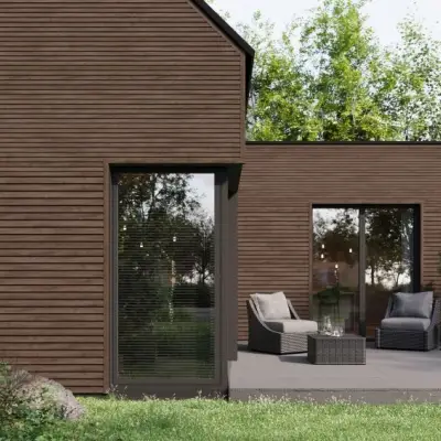 Panele elewacyjne fasadowe Solvo Listwa perforowana Dąb Czekoladowy 1-cz FS-261, 3030895