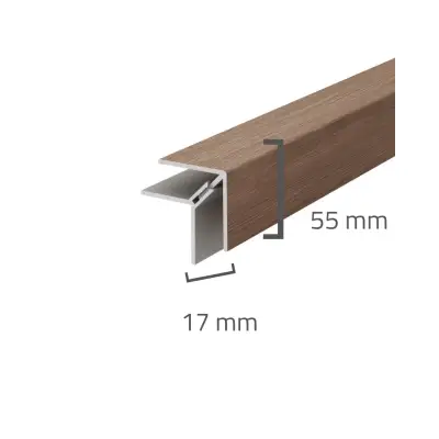Panele elewacyjne fasadowe Solvo Listwa narożna zewnętrzna Dąb Czekoladowy 2-cz FS-222, 3030871