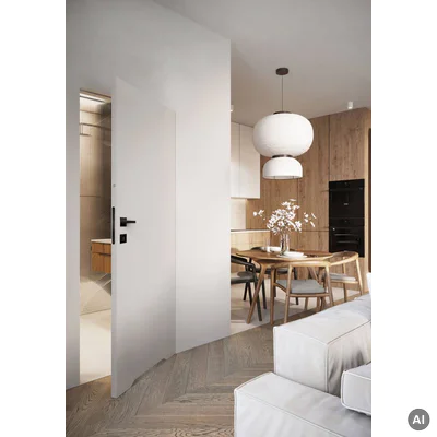 Zestaw Drzwi ukryte + Ościeżnica Porta HIDE WC bezprzylgowa (otwierane na zewnątrz) Prawe 70cm płyta, SPA1110P07LBPWAOV0O000, OPA100LP070000AM300000