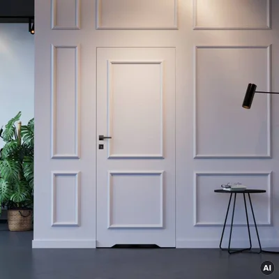 Zestaw Drzwi ukryte + Ościeżnica Porta HIDE WC bezprzylgowa (otwierane na zewnątrz) Prawe 70cm płyta, SPA1110P07LBPWAOV0O000, OPA100LP070000AM300000