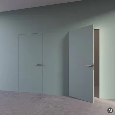 Zestaw Drzwi ukryte + Ościeżnica Porta HIDE WC bezprzylgowa (otwierane na zewnątrz) Prawe 70cm płyta, SPA1110P07LBPWAOV0O000, OPA100LP070000AM300000