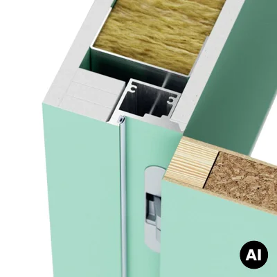 Zestaw Drzwi ukryte + Ościeżnica Porta HIDE WC Bezprzylgowe (otwierane na zewnątrz) Lewe 70cm płyta, SPA1110L07LBPWAOV0O000, OPA100LL070000AM300000