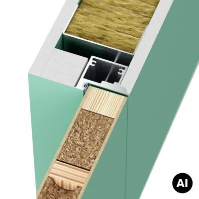 Zestaw Drzwi ukryte + Ościeżnica Porta HIDE WC Bezprzylgowe (otwierane na zewnątrz) Lewe 70cm płyta, SPA1110L07LBPWAOV0O000, OPA100LL070000AM300000
