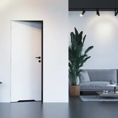 Zestaw Drzwi ukryte + Ościeżnica Porta HIDE WC Bezprzylgowe (otwierane na zewnątrz) Lewe 70cm płyta, SPA1110L07LBPWAOV0O000, OPA100LL070000AM300000