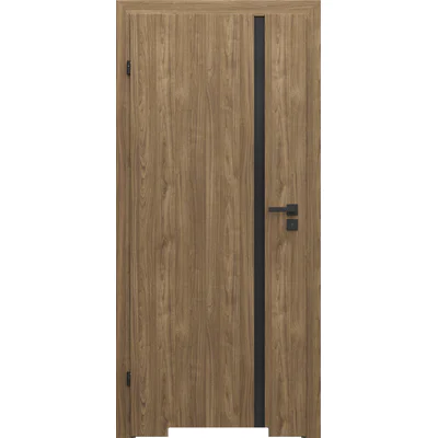 Zestaw Drzwi + Ościeżnica Porta Focus 4.A z czarną szybą WC 95-135 Dąb Catania Przylgowe (otwierane na zewnątrz) Lewe 80cm plaster miodu, SPWG4A0L08DDTWSB2KHB00, OPWP6B0L08DDT0SZ260000