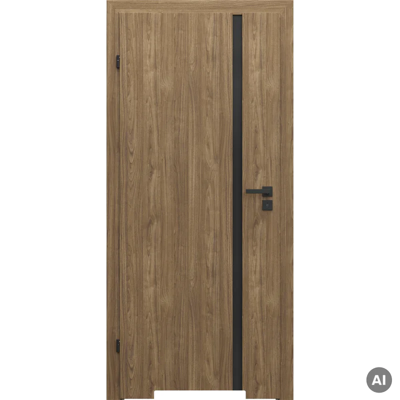 Zestaw Drzwi + Ościeżnica Porta Focus 4.A z czarną szybą