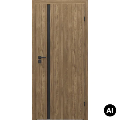 Zestaw Drzwi + Ościeżnica Porta Focus 4.A z czarną szybą 95-135 Dąb Catania Przylgowe (otwierane na zewnątrz) Prawe 80cm plaster miodu, SPWG4A0P08DDT0SZ2KHB00, OPWP6B0P08DDT0SZ260000