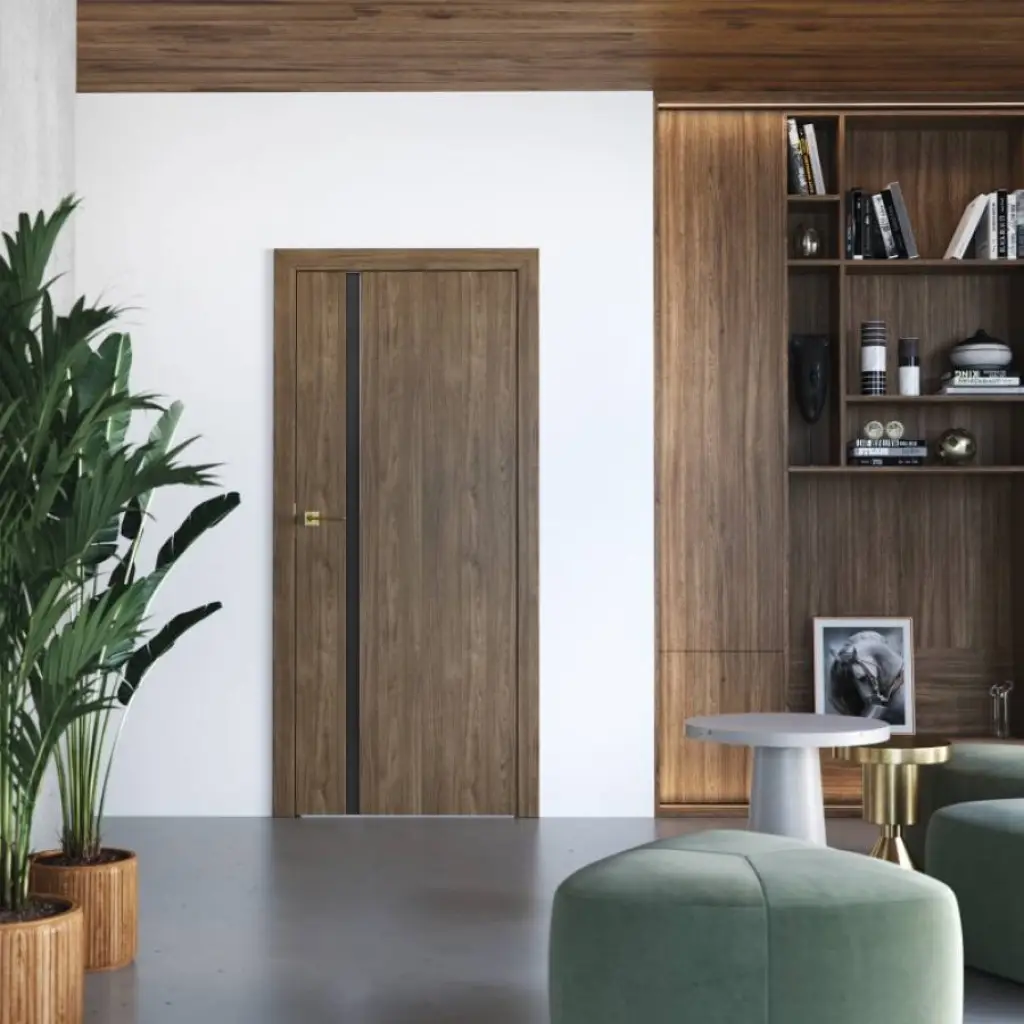 Zestaw Drzwi + Ościeżnica Porta Focus 4.A z czarną szybą 95-135 Dąb Catania Przylgowe (otwierane na zewnątrz) Prawe 80cm plaster miodu, SPWG4A0P08DDT0SZ2KHB00, OPWP6B0P08DDT0SZ260000, Zestaw, Porta FOCUS, PORTA