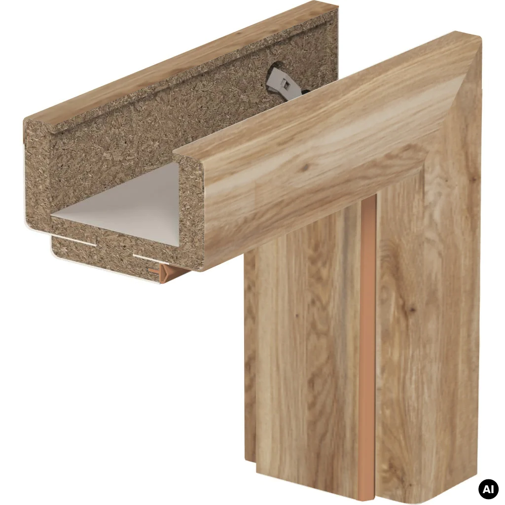 Zestaw Drzwi + Ościeżnica Porta Focus 4.A z czarną szybą 95-135 Dąb Catania Przylgowe (otwierane na zewnątrz) Prawe 80cm plaster miodu, SPWG4A0P08DDT0SZ2KHB00, OPWP6B0P08DDT0SZ260000, Zestaw, PORTA FOCUS, PORTA