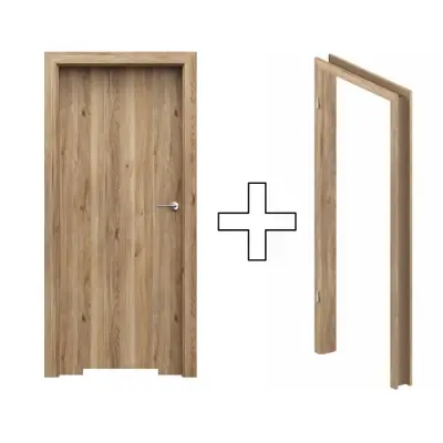 Zestaw Drzwi + Ościeżnica Porta Decor model P WC 95-135 Dąb Catania Przylgowe (otwierane na zewnątrz) Lewe 80cm plaster miodu, SPWP0P0L08DDTWSB2AH000, OPWP6B0L08DDT0SZ260000