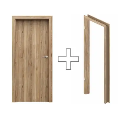 Zestaw Drzwi + Ościeżnica Porta Decor model P 95-135 Dąb Catania Przylgowe (otwierane na zewnątrz) Lewe 80cm plaster miodu, SPWP0P0L08DDT0SZ2AH000, OPWP6B0L08DDT0SZ260000