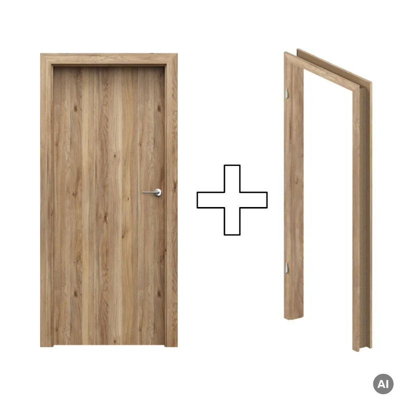 Zestaw Drzwi + Ościeżnica Porta Decor model P 95-135 Dąb