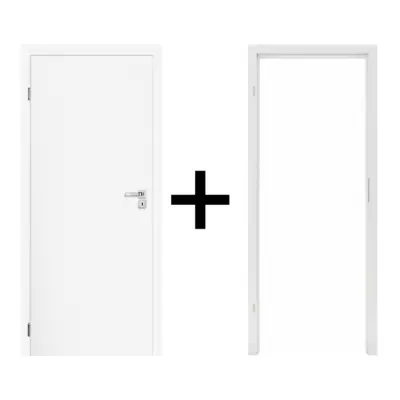 Komplet drzwi + Ościeżnica regulowana 95-114 Norma Decor 1 lewe 80cm Zawias motylkowy bezprzylgowe, 100073568, 100073604