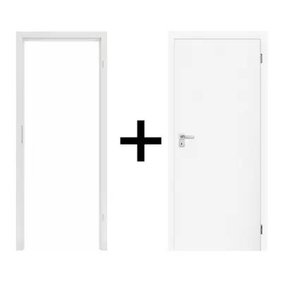 Komplet drzwi + Ościeżnica regulowana 95-114 Norma Decor 1 prawe 80cm Zawias motylkowy bezprzylgowe, 100073569, 100073608