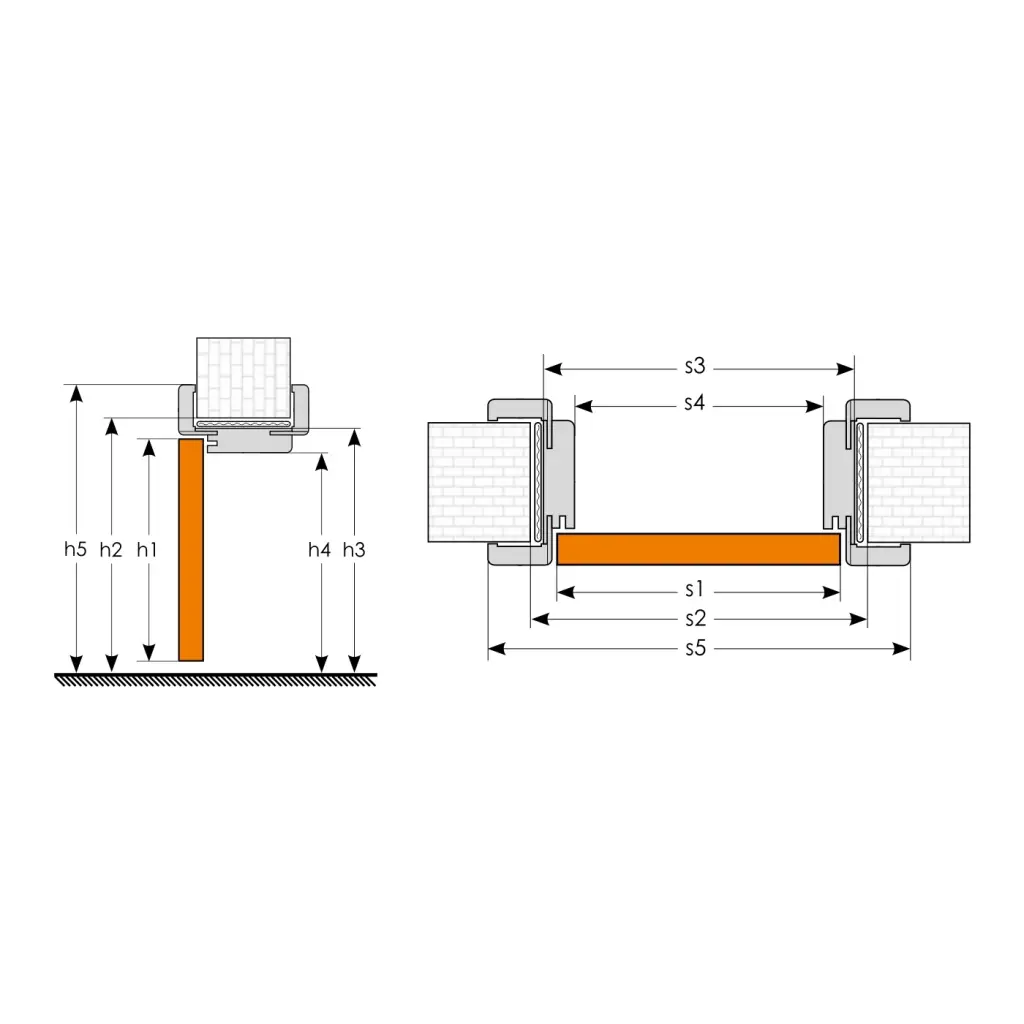 Komplet drzwi + Ościeżnica regulowana 95-114 Norma Decor 1 prawe 80cm Zawias motylkowy bezprzylgowe, 100073569, 100073608, Zestaw, Norma Decor, Invado