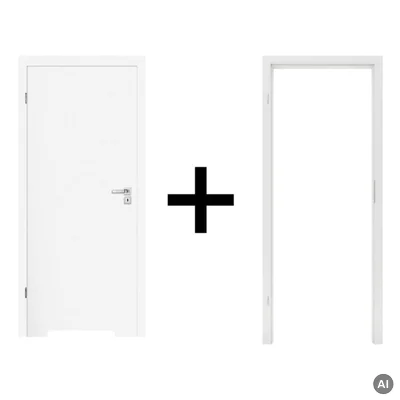 Komplet drzwi + Ościeżnica regulowana 95-114 Norma Decor 1 lewe 80cm Zawias motylkowy bezprzylgowe WC, 100073577, 100073604