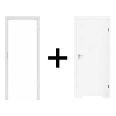 Komplet drzwi + Ościeżnica regulowana 95-114 Norma Decor 1 prawe 80cm Zawias motylkowy bezprzylgowe WC, 100073578, 100073608