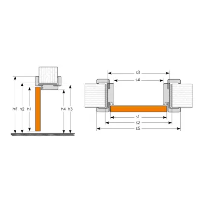 Komplet drzwi + Ościeżnica regulowana 95-114 Norma Decor 1 prawe 80cm Zawias motylkowy bezprzylgowe WC, 100073578, 100073608