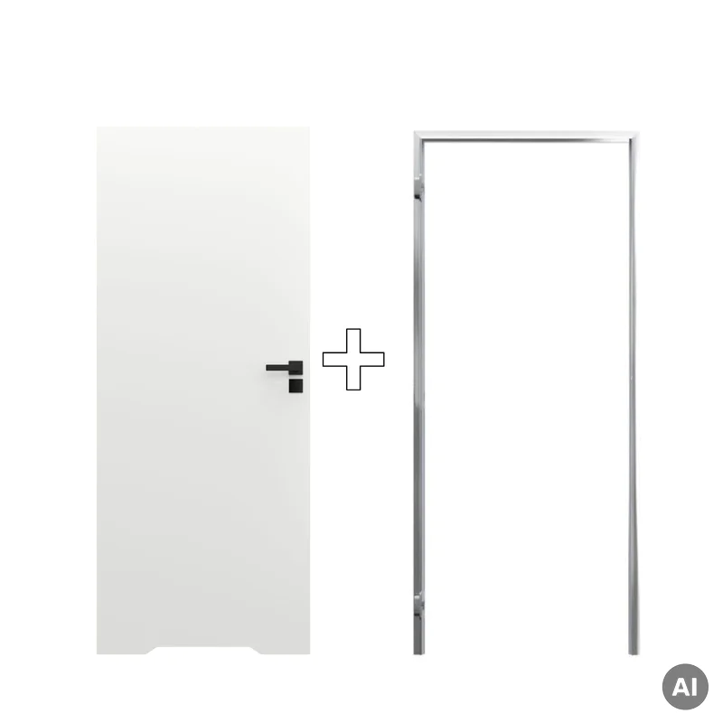 Zestaw Drzwi ukryte + Ościeżnica Porta HIDE WC Bezprzylgow