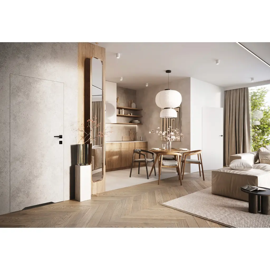 Zestaw Drzwi ukryte + Ościeżnica Porta HIDE WC Bezprzylgowe (otwierane na zewnątrz) Lewe 80cm plaster miodu, SPA1110L08LBPWAYU0H000, OPA100LL080000AN200000, Zestaw, Porta HIDE, PORTA