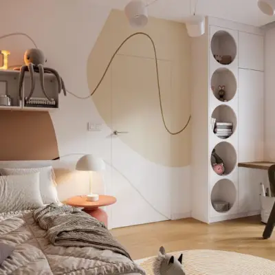 Zestaw Drzwi ukryte + Ościeżnica Porta HIDE Bezprzylgowe (otwierane na zewnątrz) Prawe 80cm plaster miodu, SPA1110P08LBP0A7U0H000, OPA100LP080000AN200000