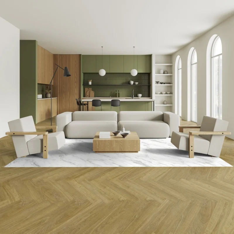 Panele winylowe Jodełka samoprzylepne ze zintegrowanym podk