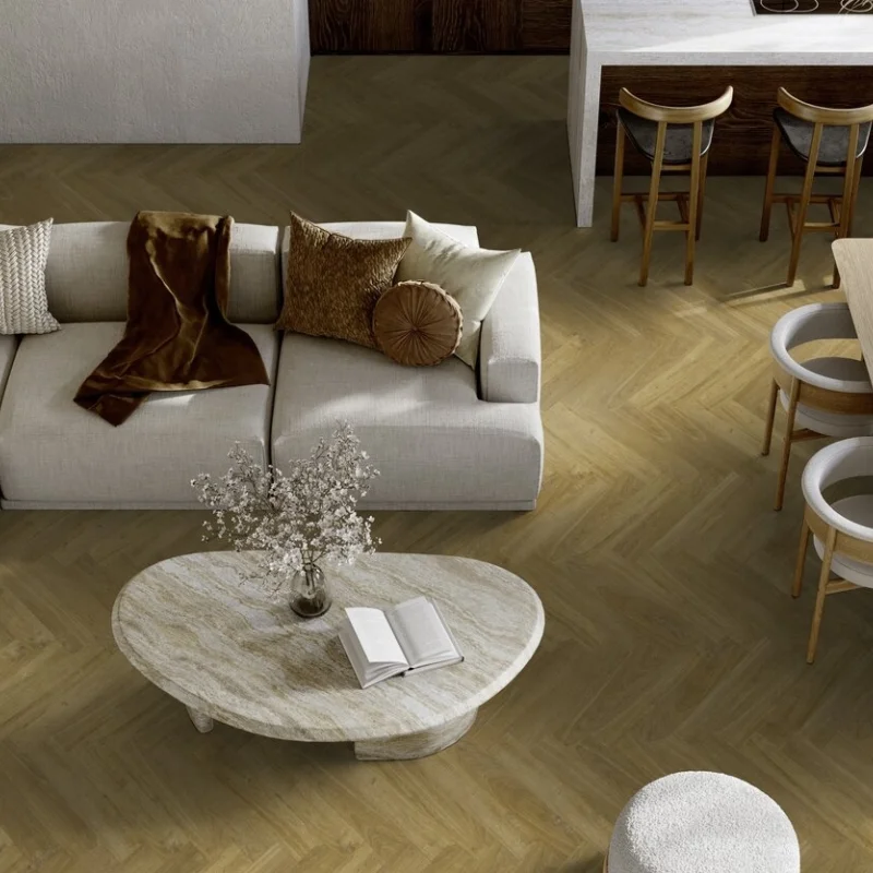 Panele winylowe Jodełka samoprzylepne ze zintegrowanym podk