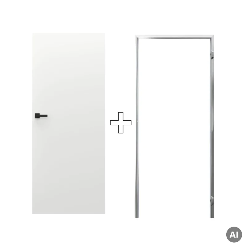 Zestaw Drzwi ukryte + Ościeżnica Porta HIDE Bezprzylgowe (