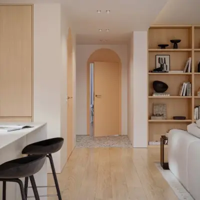 Zestaw Drzwi ukryte + Ościeżnica Porta HIDE Bezprzylgowe (otwierane na zewnątrz) Prawe 70cm plaster miodu, SPA1110P07LBP0A7U0H000, OPA100LP070000AN200000