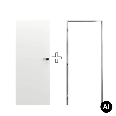 Zestaw Drzwi ukryte + Ościeżnica Sara Eco 2 odwrotna przylga (otwierane do wewnątrz) Prawe 80 cm płyta, 5901316049835, DRE 400010422