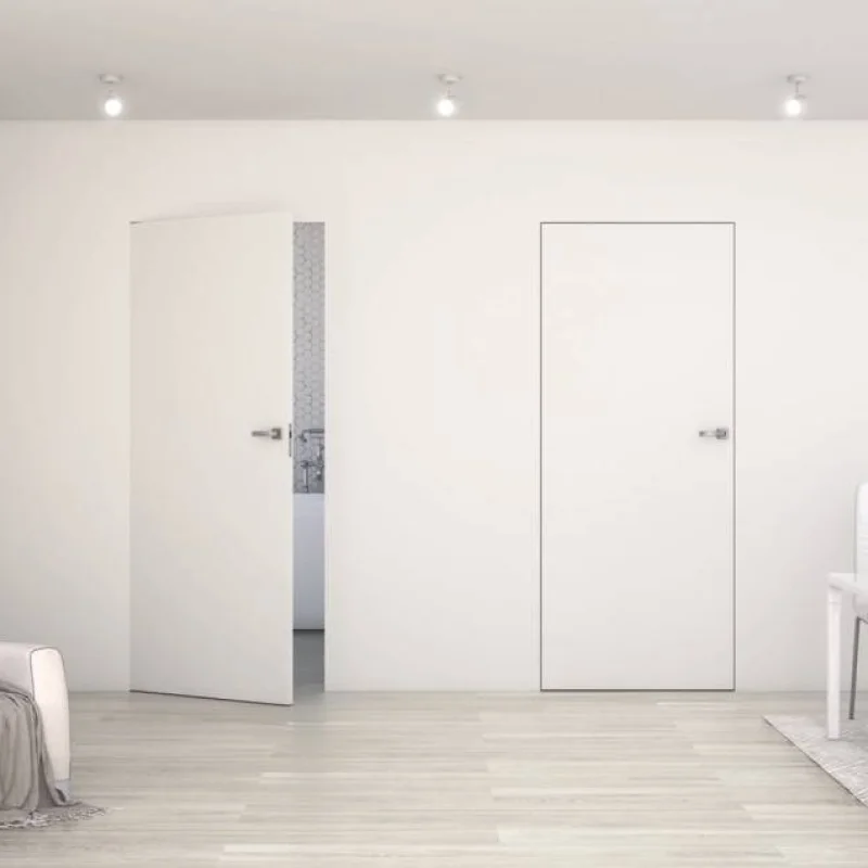 Zestaw Drzwi ukryte + Ościeżnica biała Sara Eco 2 odwrotn