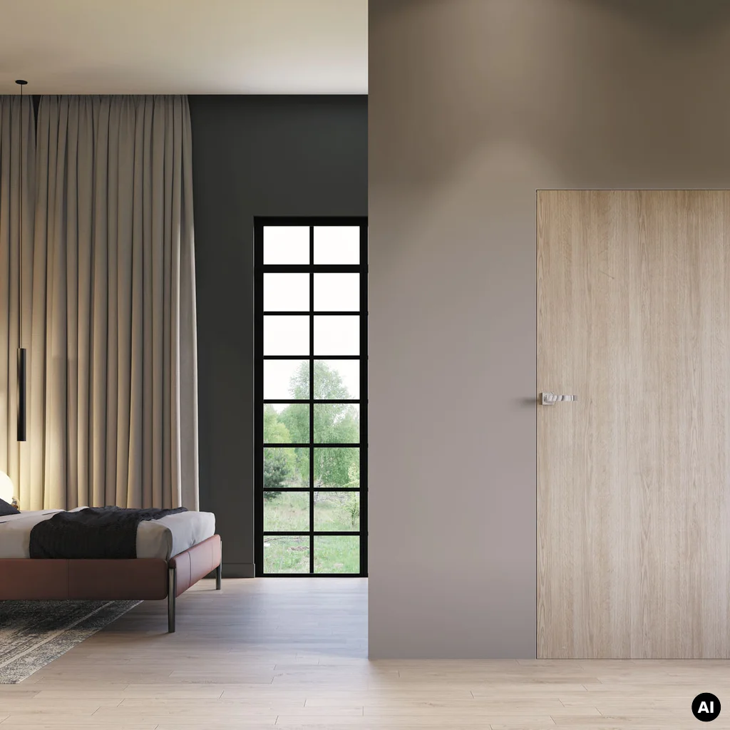 Zestaw Drzwi ukryte + Ościeżnica Sara Eco 2 bezprzylgowe (otwierane na zewnątrz) Prawe 80 cm płyta, 5901316049873, 400010426, Zestaw, Sara Eco 2, DRE