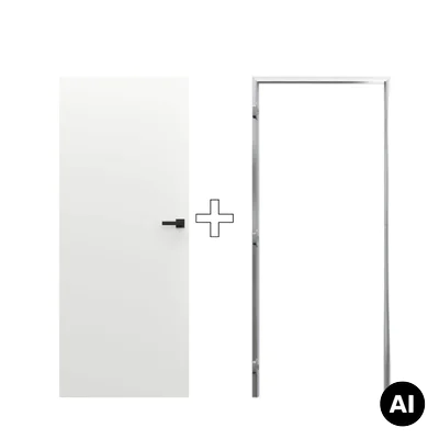 Zestaw Drzwi ukryte + Ościeżnica Sara Eco 2 bezprzylgowe (otwierane na zewnątrz) Lewe 80 cm płyta, 5901316049866, 400010424