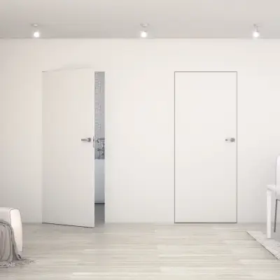 Zestaw Drzwi ukryte + Ościeżnica Sara Eco 2 bezprzylgowe (otwierane na zewnątrz) Lewe 80 cm płyta, 5901316049866, 400010424