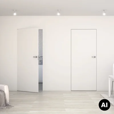 Zestaw Drzwi ukryte + Ościeżnica Sara Eco 2 WC bezprzylgowe (otwierane na zewnątrz) Lewe 80 cm płyta, 5901316049842, 400010424