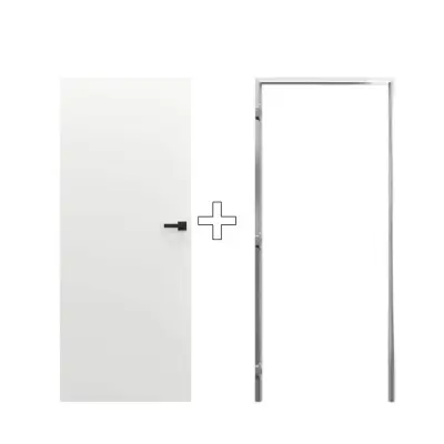 Zestaw Drzwi ukryte + Ościeżnica Sara Eco 2 odwrotna przylga (otwierane do wewnątrz) Prawe 70 cm płyta, DRE 400010384, DRE 400010414