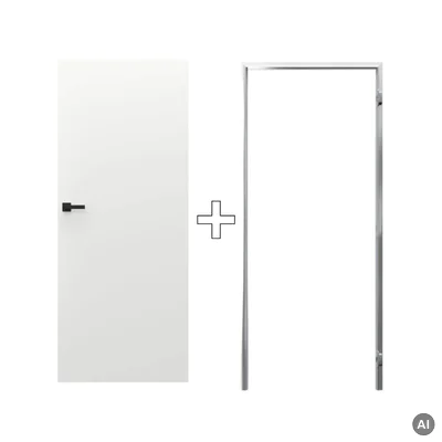 Zestaw Drzwi ukryte + Ościeżnica Sara Eco 2 bezprzylgowe (otwierane na zewnątrz) Prawe 80 cm plaster miodu, DRE 400010028, DRE 400010425