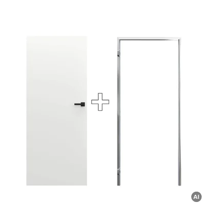 Zestaw Drzwi ukryte + Ościeżnica biała Sara Eco 2 bezprzylgowe (otwierane na zewnątrz) Lewe 80 cm plaster miodu, DRE 400010027, 5901316110658