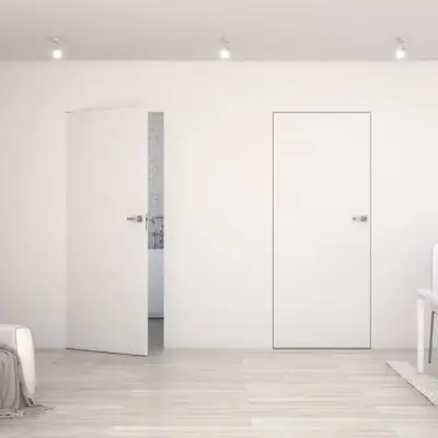 Zestaw Drzwi ukryte + Ościeżnica biała Sara Eco 2 bezprzylgowe (otwierane na zewnątrz) Lewe 80 cm plaster miodu, DRE 400010027, 5901316110658