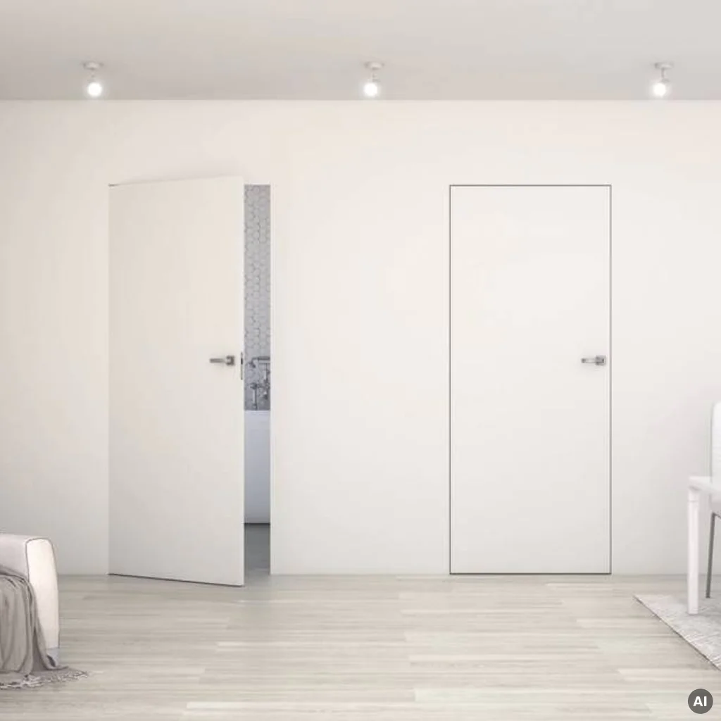 Zestaw Drzwi ukryte + Ościeżnica biała Sara Eco 2 bezprzylgowe (otwierane na zewnątrz) Lewe 80 cm plaster miodu, DRE 400010027, 5901316110658, Zestaw, Sara Eco 2, DRE