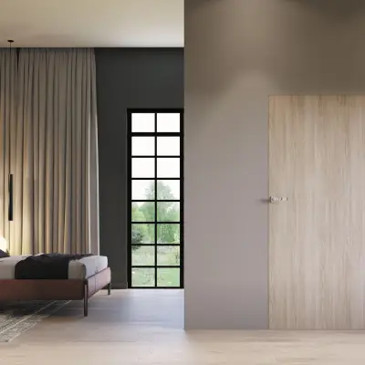 Zestaw Drzwi ukryte + Ościeżnica Sara Eco 2 odwrotna przylga (otwierane do wewnątrz) Lewe 80 cm plaster miodu, DRE 400010023, DRE 400010419