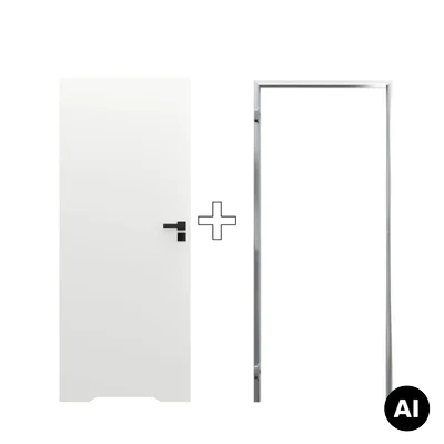Zestaw Drzwi ukryte + Ościeżnica Sara Eco 2 WC bezprzylgowe (otwierane na zewnątrz) Lewe 80 cm plaster miodu, DRE 400010029, DRE 400010423