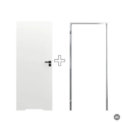 Zestaw Drzwi ukryte + Ościeżnica biała Sara Eco 2 WC bezprzylgowe (otwierane na zewnątrz) Lewe 80 cm plaster miodu, DRE 400010029, 5901316110658