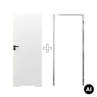 Zestaw Drzwi ukryte + Ościeżnica Sara Eco 2 WC bezprzylgowe (otwierane na zewnątrz) Prawe 80 cm plaster miodu, DRE 400010030, DRE 400010425