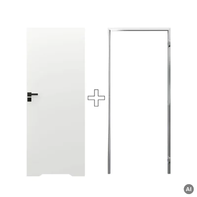 Zestaw Drzwi ukryte + Ościeżnica biała Sara Eco 2 WC odwrotna przylga (otwierane do wewnątrz) Lewe 80 cm plaster miodu, DRE 400010025, 5901316110610