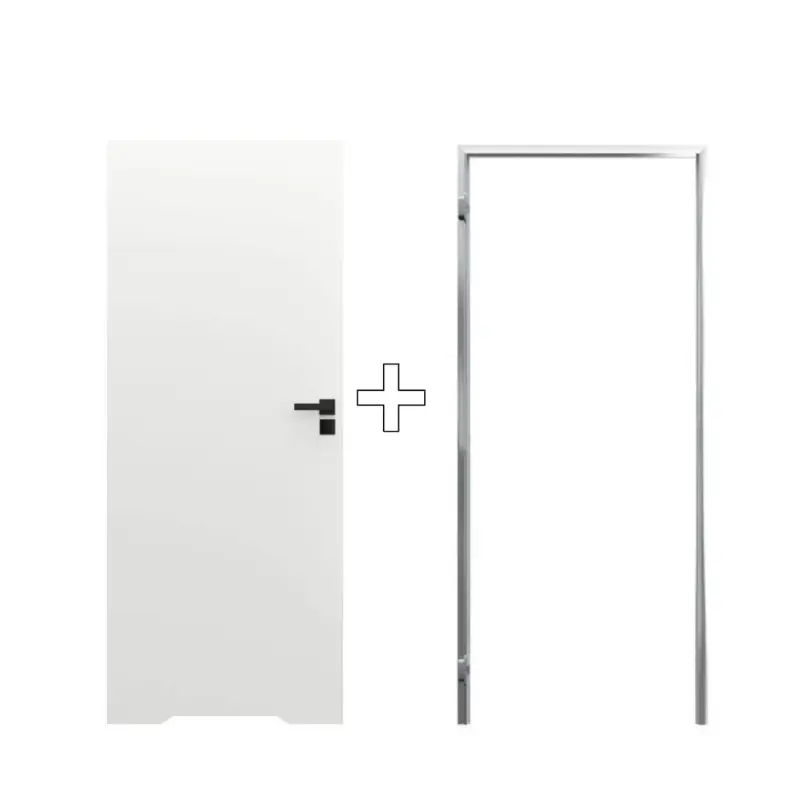 Zestaw Drzwi ukryte + Ościeżnica biała Sara Eco 2 WC odwr