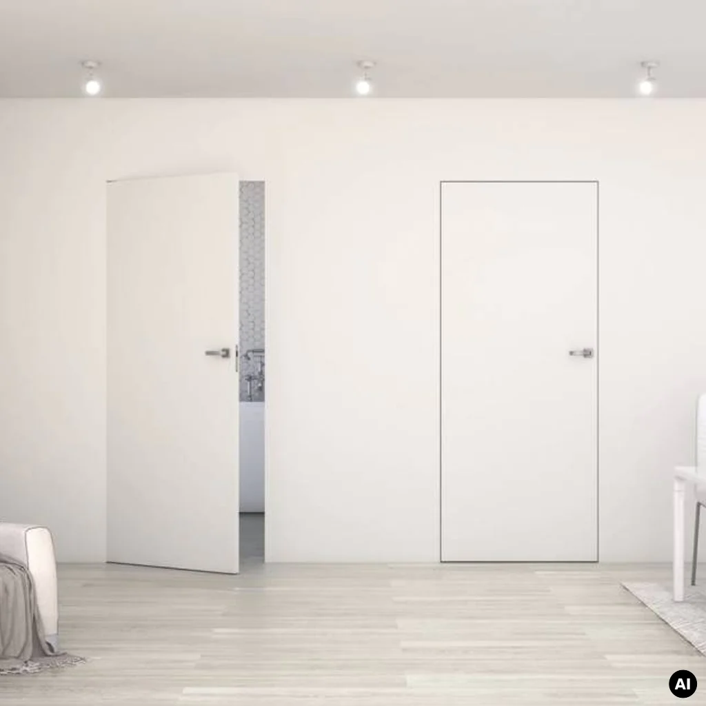 Zestaw Drzwi ukryte + Ościeżnica biała Sara Eco 2 bezprzylgowe (otwierane na zewnątrz) Lewe 70 cm plaster miodu, DRE 400010019, 5901316110573, Zestaw, Sara Eco 2, DRE