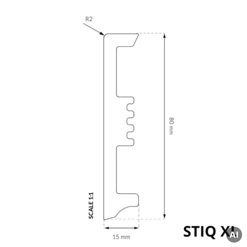 Listwa przypodłogowa STIQ XL Grafit 273, 5905167884256 - 3