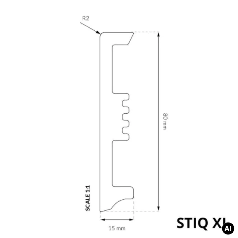 Listwa przypodłogowa STIQ XL Kaszmir 211, 5905167884102 - 3