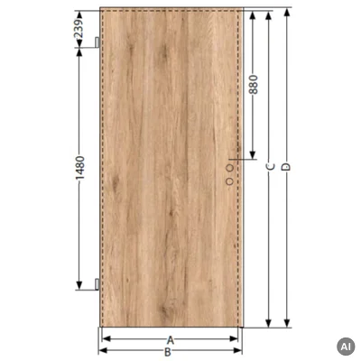 Komplet drzwi + ościeżnica Norma Decor 1 Lewe 70 cm Przylgowe, 100051757, 100054206